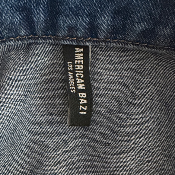 American Bazi Distressed Blue Denim Jacket - Picture 3 of 4